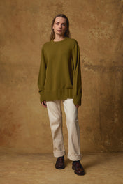 Standard Issue Oversized Sweater in Purslane Green