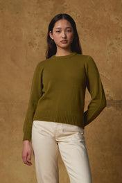 Standard Issue Cashmere Pullover in Purslane Green