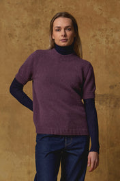 Standard Issue Alpaca Blend Unisex T-Shirt in Damson (Purple)